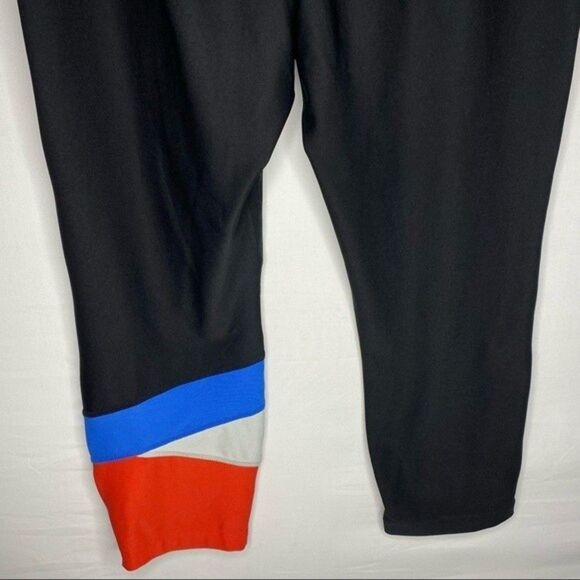 Avia Red Blue Black Cropped Colorblock Active Sportswear Leggings Stretch XL - Picture 7 of 8